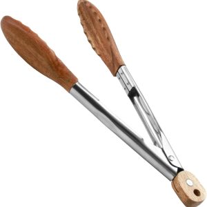 Pinzas de Cocina Acero Inoxidable y Madera